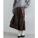 チンツ加工ギャザーロングスカート | VIS  | 詳細画像11 