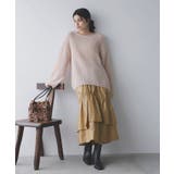 チンツ加工ギャザーロングスカート | VIS  | 詳細画像3 