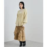 チンツ加工ギャザーロングスカート | VIS  | 詳細画像5 