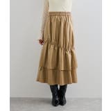 チンツ加工ギャザーロングスカート | VIS  | 詳細画像7 