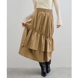 チンツ加工ギャザーロングスカート | VIS  | 詳細画像8 