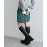 【洗える】ラメツイード&千鳥柄ミニスカート | VIS  | 詳細画像13 
