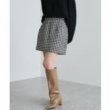 【洗える】ラメツイード&千鳥柄ミニスカート | VIS  | 詳細画像8 