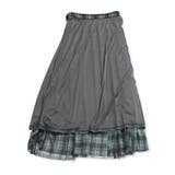 【洗える】チュールプリントチェックスカート | VIS  | 詳細画像22 