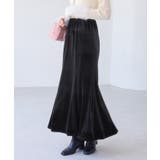 ブラック(01) | ベロアナロースカート | VIS 