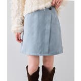 ブルー系(45) | 釦ポイントスエードライクミニスカート | VIS 