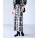 チェックアソートシャギーニットスカート/セットアップ対応 | VIS  | 詳細画像1 