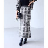 チェックアソートシャギーニットスカート/セットアップ対応 | VIS  | 詳細画像4 