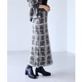 チェックアソートシャギーニットスカート/セットアップ対応 | VIS  | 詳細画像5 