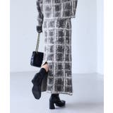 チェックアソートシャギーニットスカート/セットアップ対応 | VIS  | 詳細画像6 