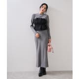 リブニットスカート/セットアップ対応 | VIS  | 詳細画像3 