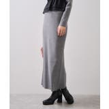 リブニットスカート/セットアップ対応 | VIS  | 詳細画像5 