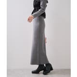 リブニットスカート/セットアップ対応 | VIS  | 詳細画像6 