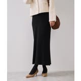 ブラック(01) | リブニットスカート/セットアップ対応 | VIS 