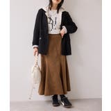 エスカルゴ切替スエードライクスカート | VIS | 詳細画像9