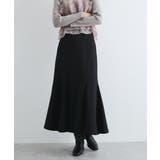 ブラック(01) | 【新色追加】【美easy】ウーリッシュバックレースアップマーメイドスカート【洗え… | VIS 