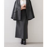 へリンボーンIラインロングスカート/セットアップ対応 | VIS  | 詳細画像15 