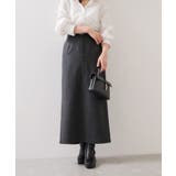 チャコール(06) | へリンボーンIラインロングスカート/セットアップ対応 | VIS 