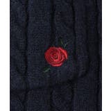 VIS別注モデルローズ刺繍ポロケーブルニットスカート | VIS | 詳細画像18