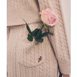 ベージュ系(28) | VIS別注モデルローズ刺繍ポロケーブルニットスカート | VIS