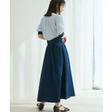 デニム&チノハイウエストフレアースカート | VIS | 詳細画像5