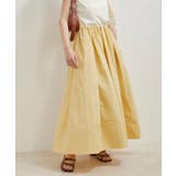 イエロー(80) | 【WEB/一部店舗限定】裾切り替えギャザースカート | VIS 