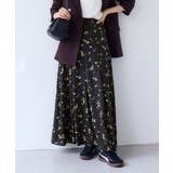 【WEB限定】アソート柄セミフレアロングスカート | VIS  | 詳細画像1 