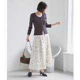 【WEB限定】アソート柄セミフレアロングスカート | VIS  | 詳細画像17 