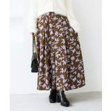 【WEB限定】アソート柄セミフレアロングスカート | VIS  | 詳細画像3 