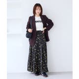 【WEB限定】アソート柄セミフレアロングスカート | VIS  | 詳細画像6 