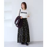 【WEB限定】アソート柄セミフレアロングスカート | VIS  | 詳細画像9 