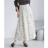 キナリ系(17) | 【WEB限定】アソート柄セミフレアロングスカート | VIS 