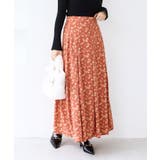 レンガ系(76) | 【WEB限定】アソート柄セミフレアロングスカート | VIS 