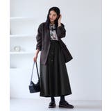 【WEB限定】フロントボタンフレアスカート | VIS  | 詳細画像15 