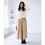 【WEB限定】フロントボタンフレアスカート | VIS  | 詳細画像9 