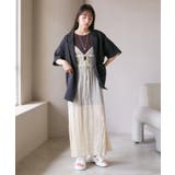 【SET】タンク付きシアーラメキャミワンピース【洗える】 | VIS  | 詳細画像23 