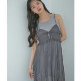 グレー(07) | 【SET】タンク付きシアーラメキャミワンピース【洗える】 | VIS 