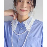 襟レース付きミニ丈シャツワンピ | VIS  | 詳細画像10 