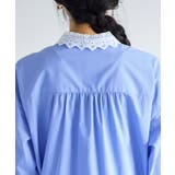 襟レース付きミニ丈シャツワンピ | VIS  | 詳細画像12 