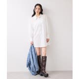 襟レース付きミニ丈シャツワンピ | VIS  | 詳細画像2 