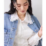 襟レース付きミニ丈シャツワンピ | VIS  | 詳細画像5 