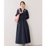 ダブルカラーポロニットドッキングワンピース | VIS  | 詳細画像10 