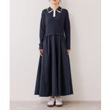 ダブルカラーポロニットドッキングワンピース | VIS  | 詳細画像17 