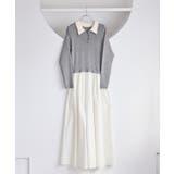 ダブルカラーポロニットドッキングワンピース | VIS  | 詳細画像26 