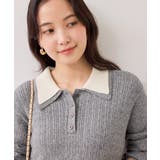 ダブルカラーポロニットドッキングワンピース | VIS  | 詳細画像7 