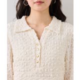 膨れジャガードカットソーワンピース | VIS  | 詳細画像17 