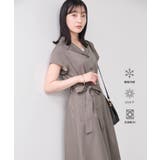 カーキー(36) | ICE BEAUTY オープンカラーワンピース/UVケア・接触冷感 | VIS 