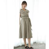 異素材ベルト付きパッチポケットワンピース | VIS | 詳細画像15