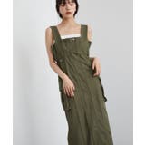 カーキ(36) | ミリタリービッグポケットジャンパースカート | VIS 