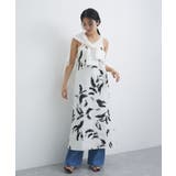 【洗える】アート柄キャミワンピース | VIS | 詳細画像1